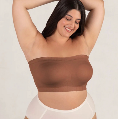 Soutien-gorge bandeau Clovire coloris Marron
